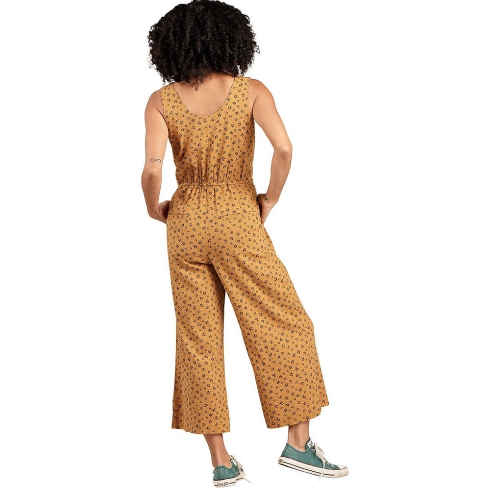Toad&Co Mustard Floral Jumpsuit